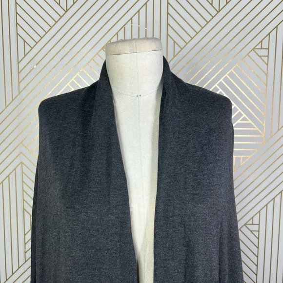 Beyond Yoga Gray Modal Dolman Sleeve Fleece‎ Cardigan Size US XS/S - Picture 2 of 11
